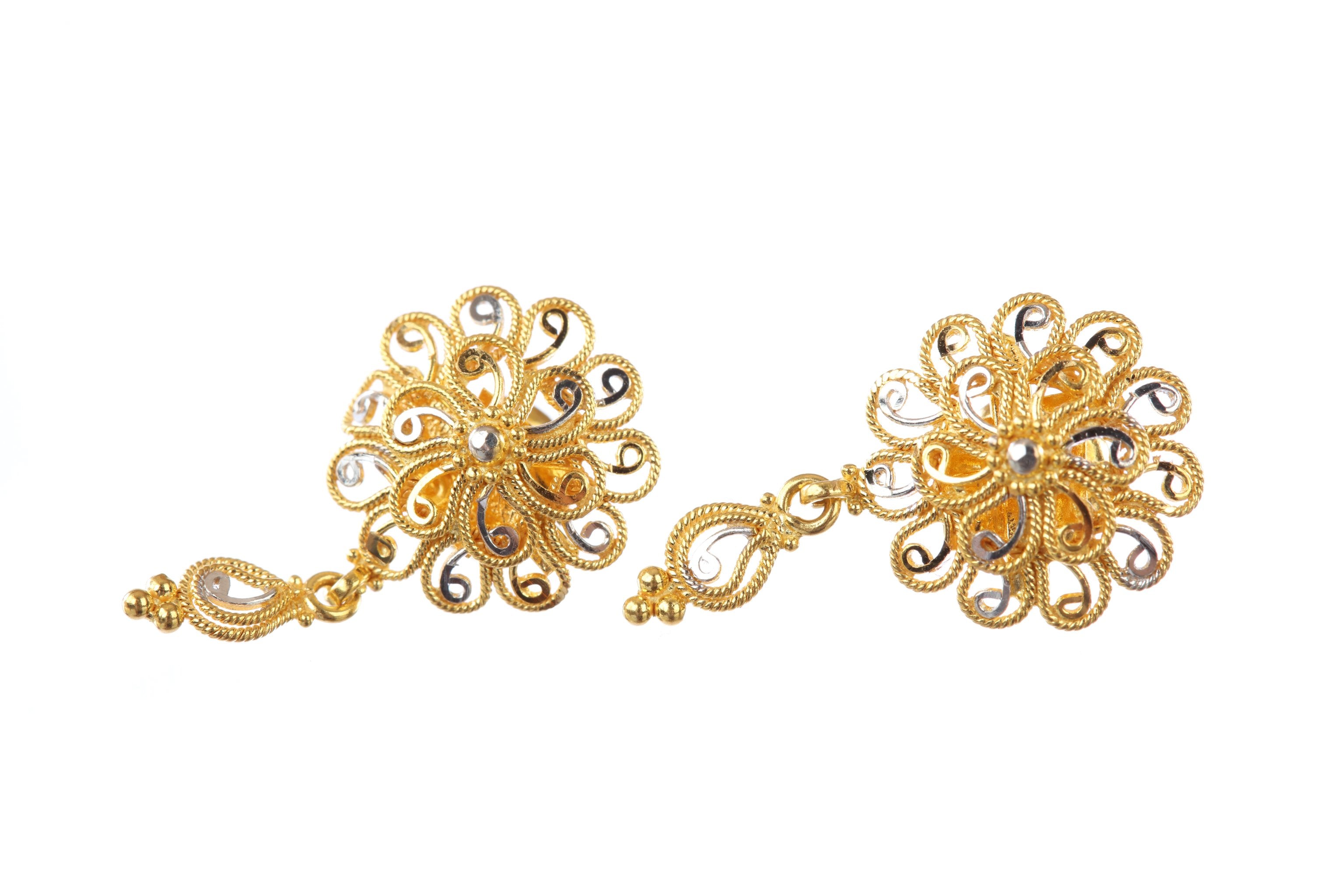 14k Gold & Fancy-Shape Diamond Earrings – Sabrina Design
